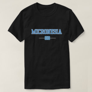 Orgullosa camiseta con bandera de Micronesia
