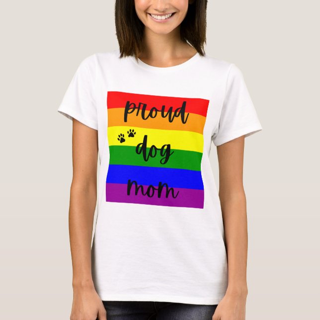 Orgullosa camiseta con bandera del orgullo gay de  (Anverso)