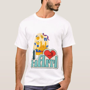 Orgullosa camiseta con bandera haitiana - camiseta