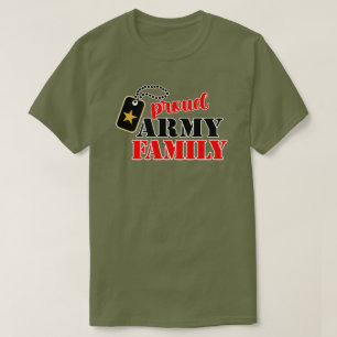 Orgullosa camiseta de la familia del ejército de 