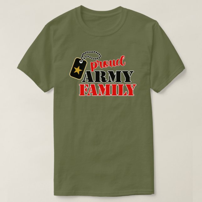 Orgullosa camiseta de la familia del ejército de E (Diseño del anverso)