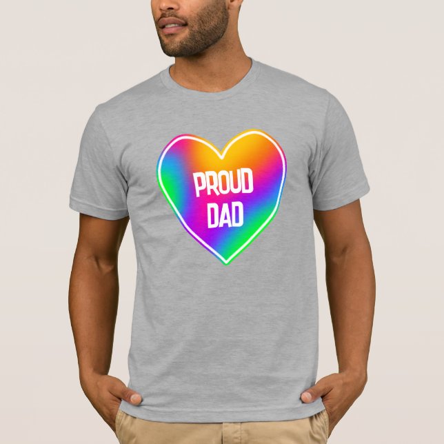 Orgullosa camiseta de los hombres del corazón del  (Anverso)