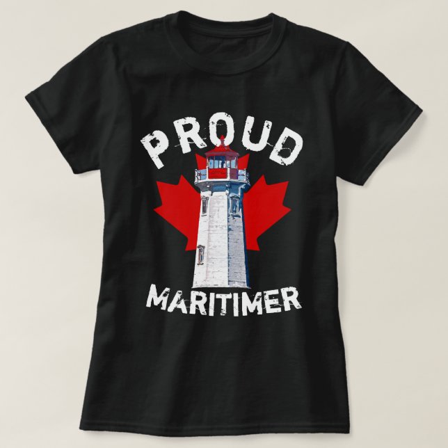 Orgullosa camiseta de Maritimer Nova Scotia Canada (Diseño del anverso)