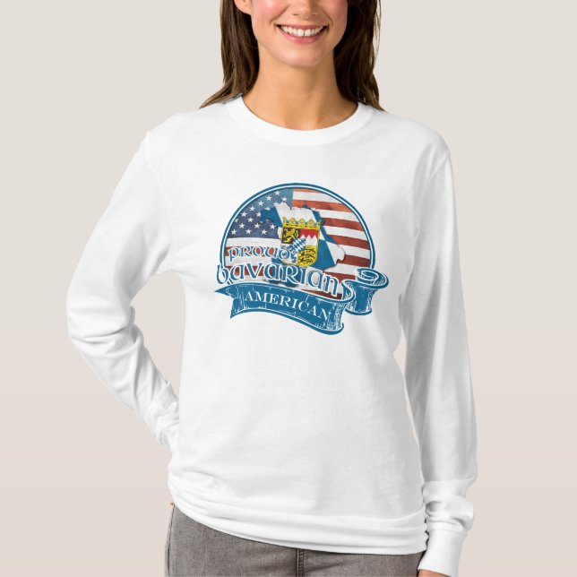 Orgullosa camiseta de mujeres americanas bávaras (Anverso)