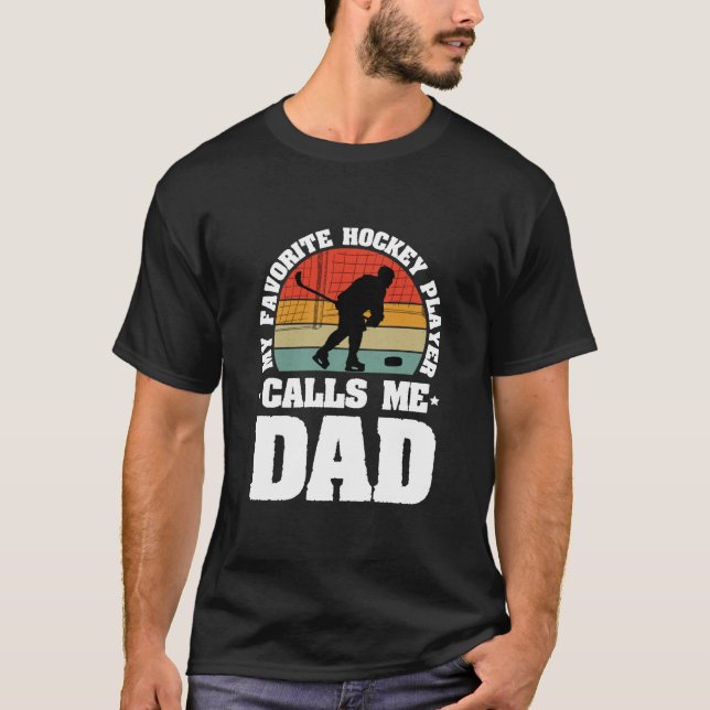 Orgullosa camiseta de papá de hockey (Anverso)