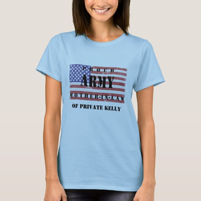 Orgullosa camiseta de suegra del ejército (Anverso)