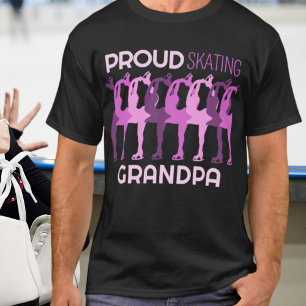 Orgullosa camiseta del abuelo de la patinaje