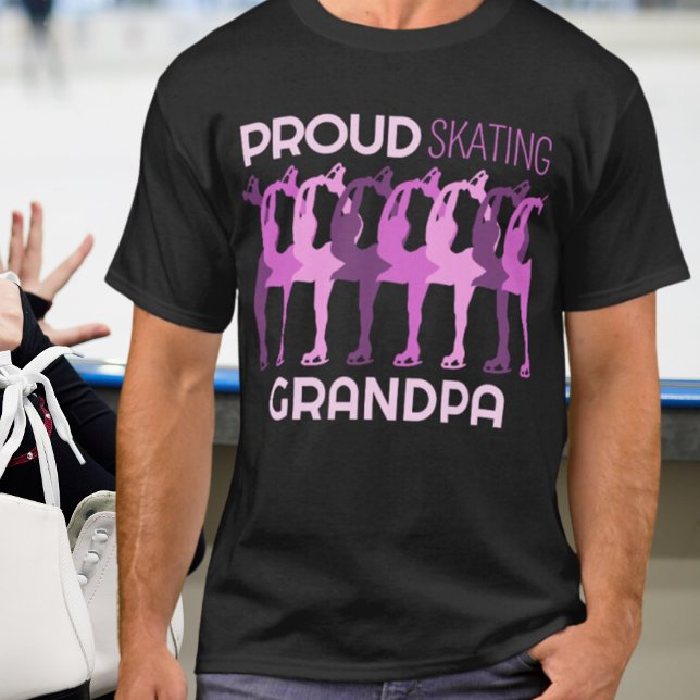 Orgullosa camiseta del abuelo de la patinaje (Subido por el creador)