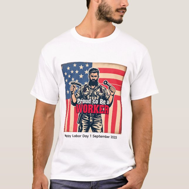 Orgullosa camiseta del Día del Trabajador | Améric (Anverso)