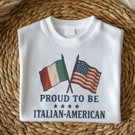 Orgullosa camiseta italiana estadounidense | Diseñ