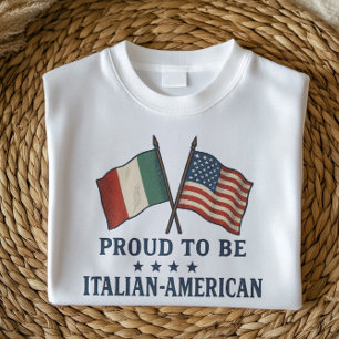 Orgullosa camiseta italiana estadounidense   Diseñ