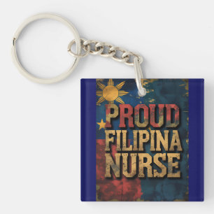 Orgullosa enfermera filipina Llavero Orgullo Pinay