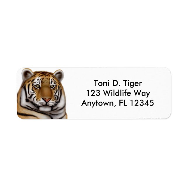 Orgullosa etiqueta de tigre de Bengala (Frente)