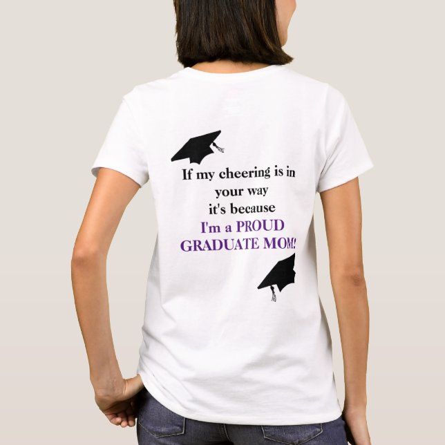 Orgullosa graduada mamá camiseta (Reverso)
