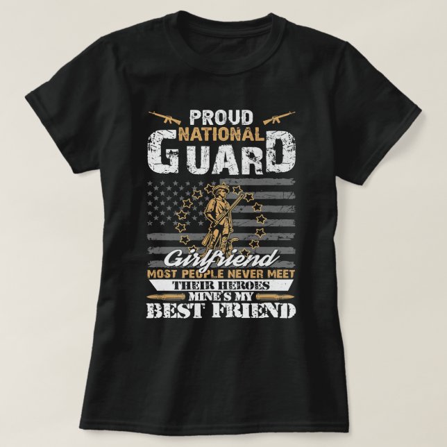 Orgullosa Guardia Nacional Novia Bandera Camisa U. (Diseño del anverso)