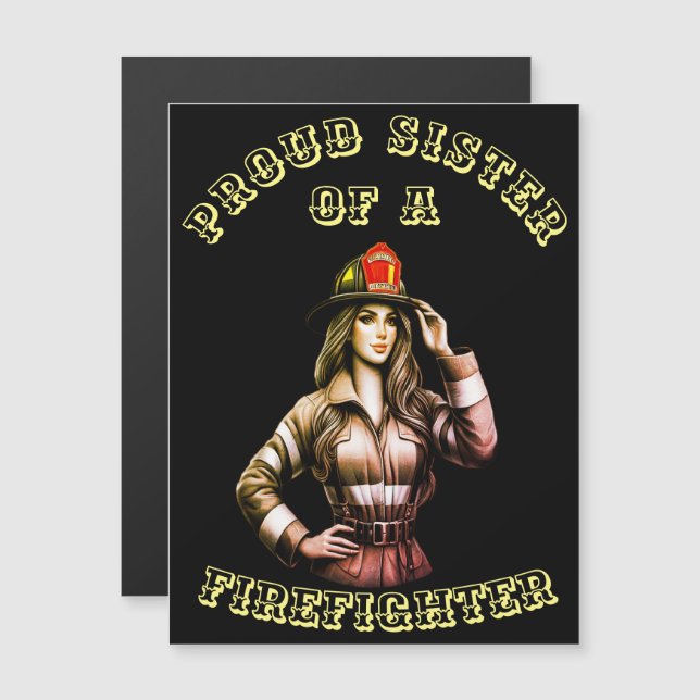 Orgullosa Hermana De FireFighter (Anverso/Reverso)