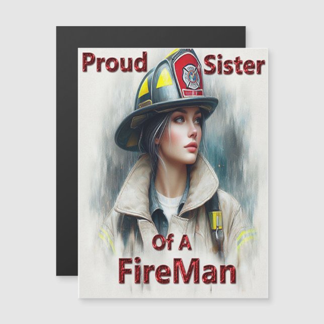 Orgullosa Hermana De La Indecisión De FireFighter (Anverso/Reverso)