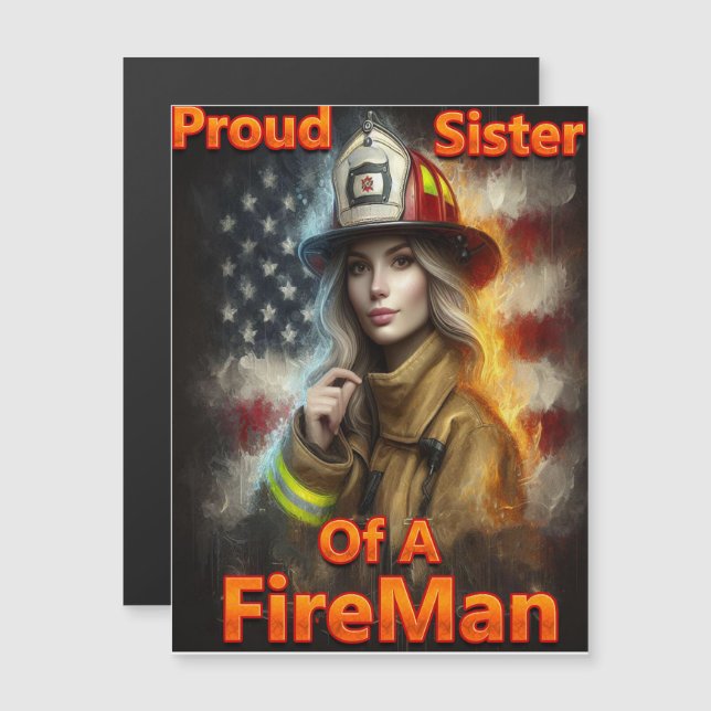 Orgullosa Hermana De Un Héroe De FireFighter (Anverso/Reverso)