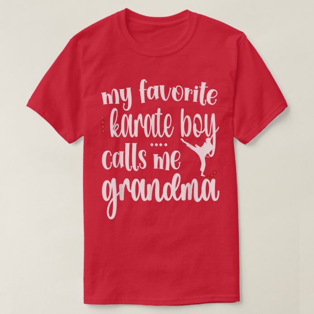 Orgullosa Karate Abuela Karate Abuela Camiseta (Diseño del anverso)