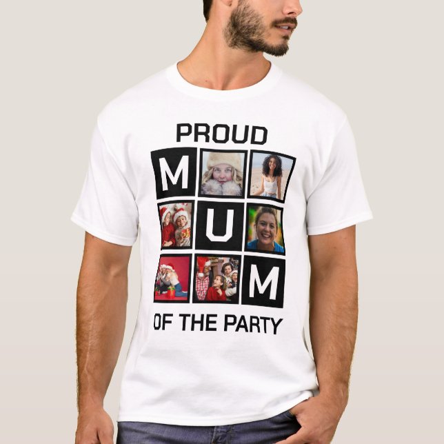 Orgullosa madre de la camiseta fiesta (Anverso)