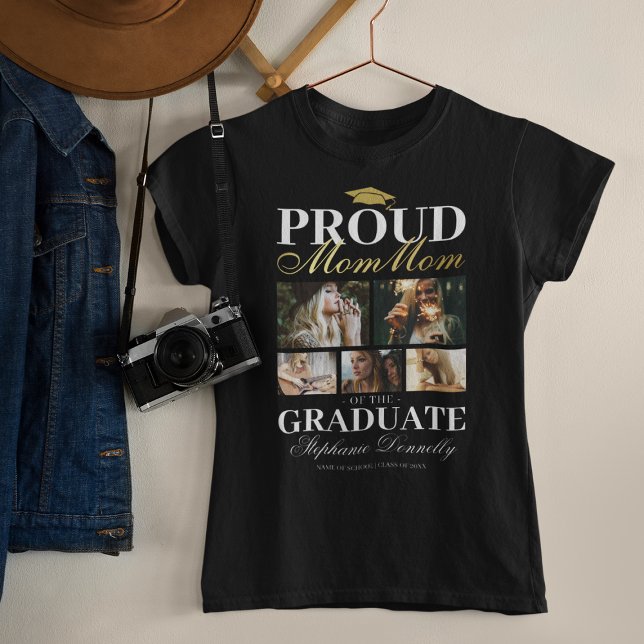 Orgullosa madre de la camiseta graduada (Subido por el creador)