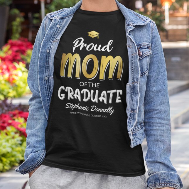 Orgullosa madre de la camiseta graduada (Subido por el creador)