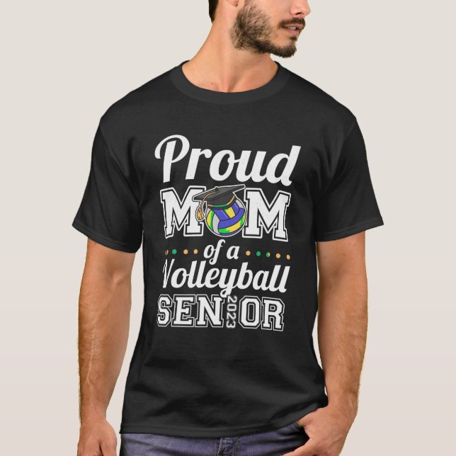 Orgullosa madre de una camiseta de voleibol senior (Anverso)