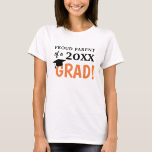 Orgullosa madre graduada Camisa de Naranja negra