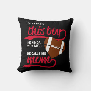 Orgullosa Mamá de Béisbol Almohada Decorativa