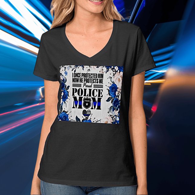 Orgullosa Mamá De La Policía En Camiseta (Subido por el creador)