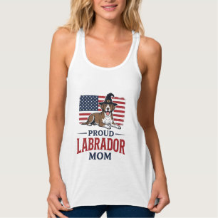 Orgullosa mamá labrador patriótica camisa de Hallo