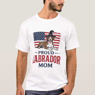 Orgullosa mamá labrador patriótica camiseta de Hal