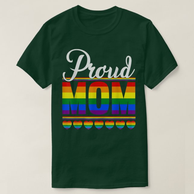 Orgullosa mamá LGBT camiseta (Diseño del anverso)