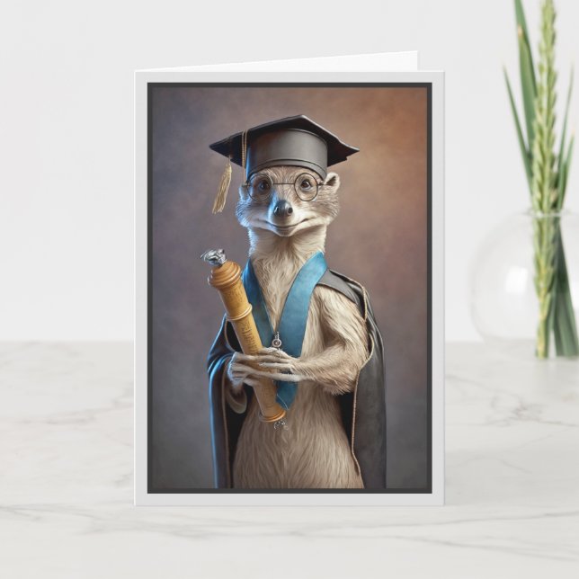 Orgullosa tarjeta de graduación de Weasel (Anverso)