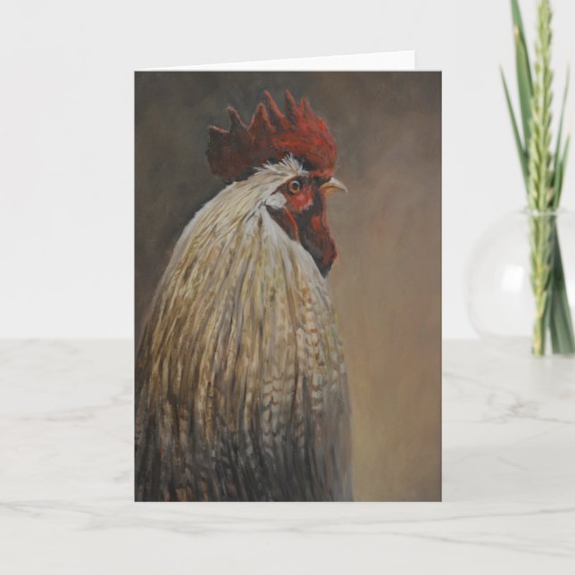 Orgullosa tarjeta de saludo de arte de pájaro (Anverso)