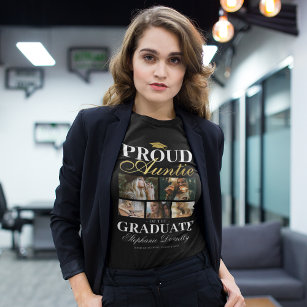 Orgullosa tía de la camiseta graduada
