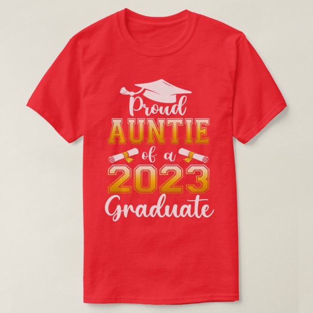 Orgullosa Tía De Una Clase De La Camisa De Graduad (Diseño del anverso)