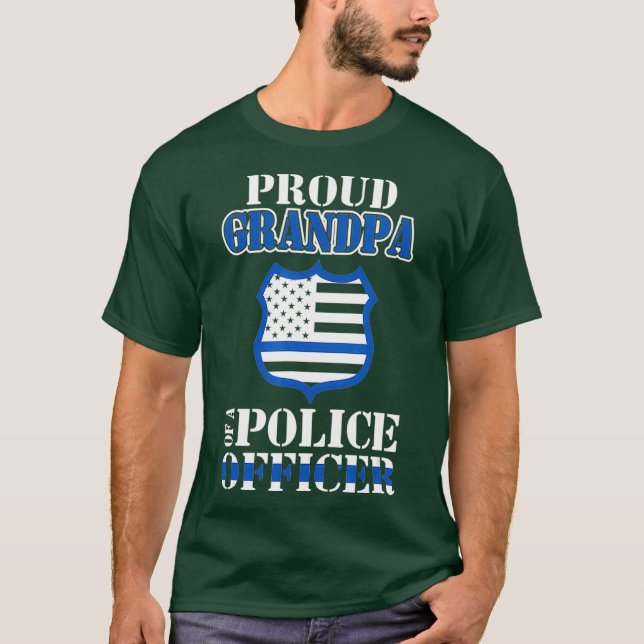 Orgulloso abuelo de oficial de policía camiseta co (Anverso)