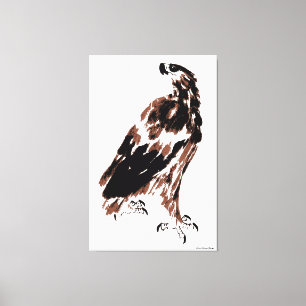 Orgulloso águila con lienzo envuelto