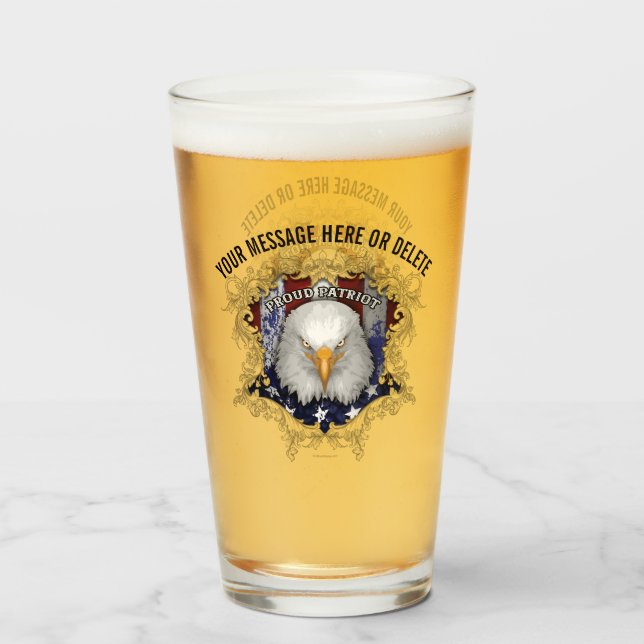 Orgulloso American Patriot Glass (Anverso (lleno))