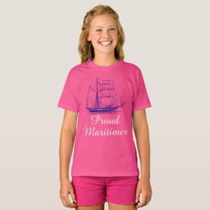 Orgulloso barco náutico de vela con camiseta Marit