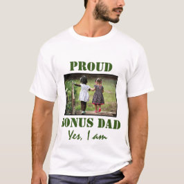 ORGULLOSO BONUS DAD | Camiseta BLANCA de personali