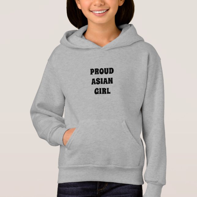 Orgulloso Chica asiático Hoodie (Anverso)