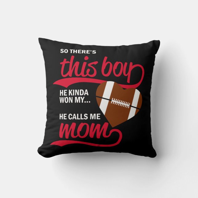 Orgulloso Cojín decorativo de mamá de béisbol (Anverso)
