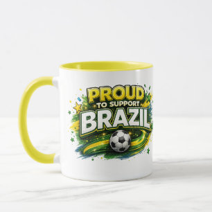 ORGULLOSO DE APOYAR A BRASIL Taza para fanáticos d