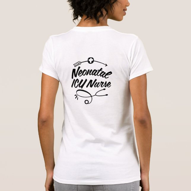 Orgulloso De Cuidar - NICU RN camiseta de diseño (Reverso)
