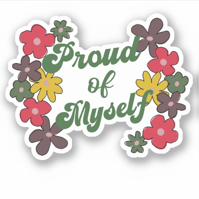 Orgulloso de mi propio Pegatina de gol (Anverso)