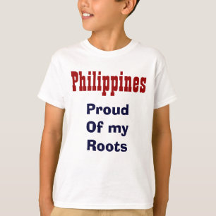 Orgulloso de mis raíces camisetas de Filipinas