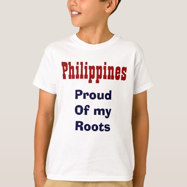 Orgulloso de mis raíces camisetas de Filipinas (Anverso)
