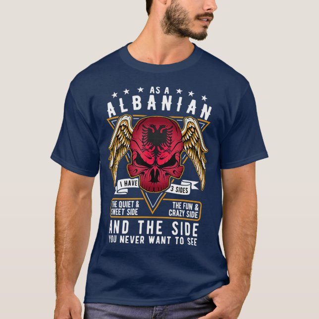 Orgulloso de ser camiseta de regalos albaneses (Anverso)